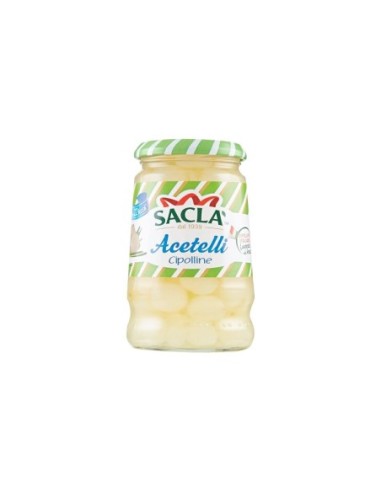 Ceapă Mică în Oțet Saclà Acetelli – Arpagic Crocant pentru Aperitiv, 290g