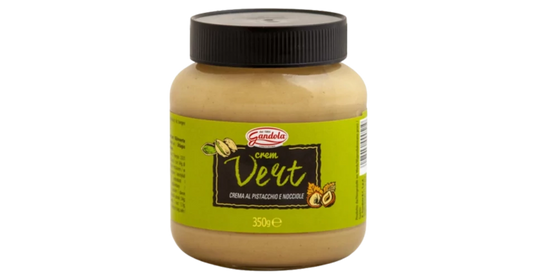 Cremă Tartinabilă cu Fistic și Alune de Pădure Gandola Crem Vert, 350g.
